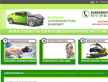 Tablet Screenshot of kostenloseautoverschrottung.de